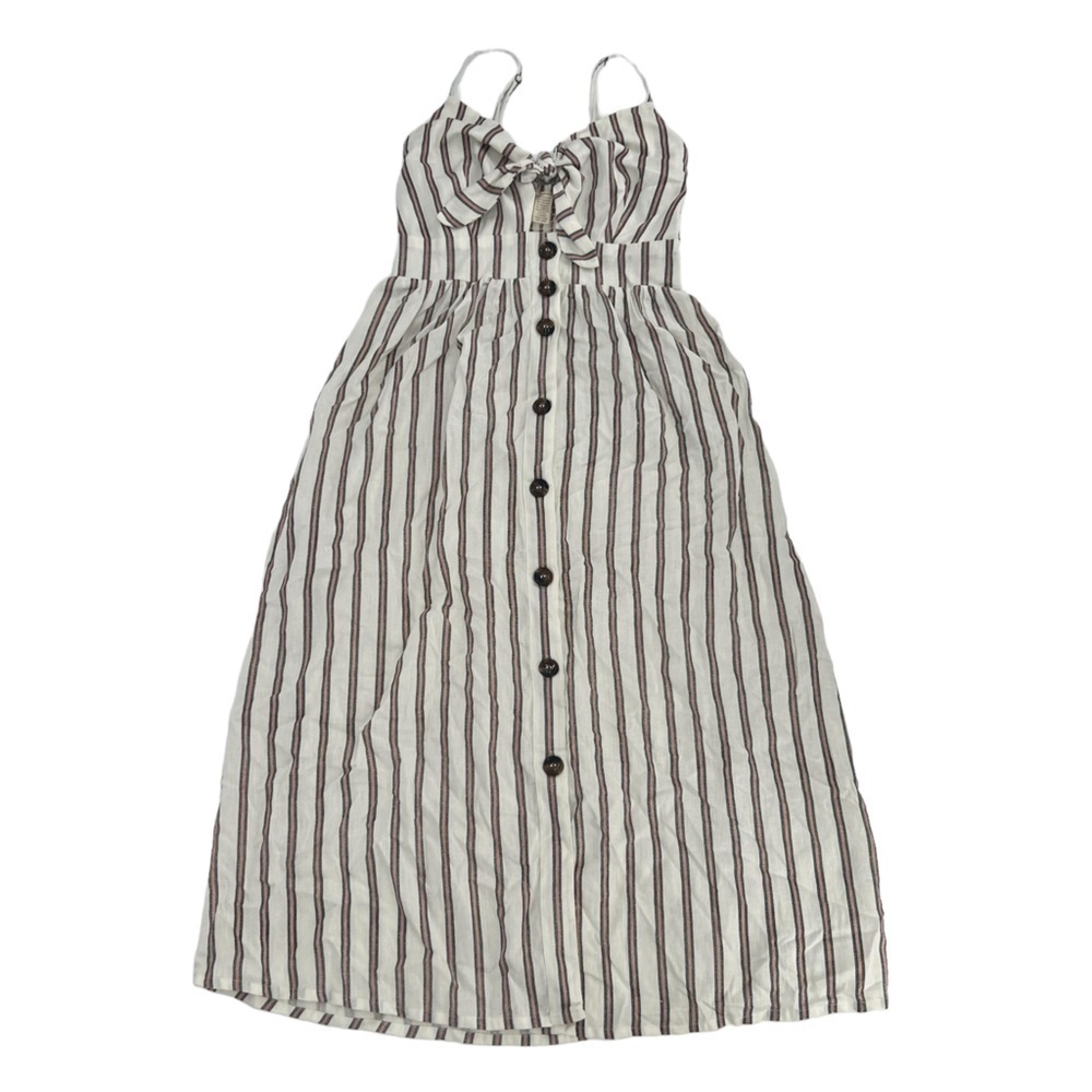 NWT Japna Mauve Striped Button Up Adjustable Strap Maxi Dress Size Small Women’s
